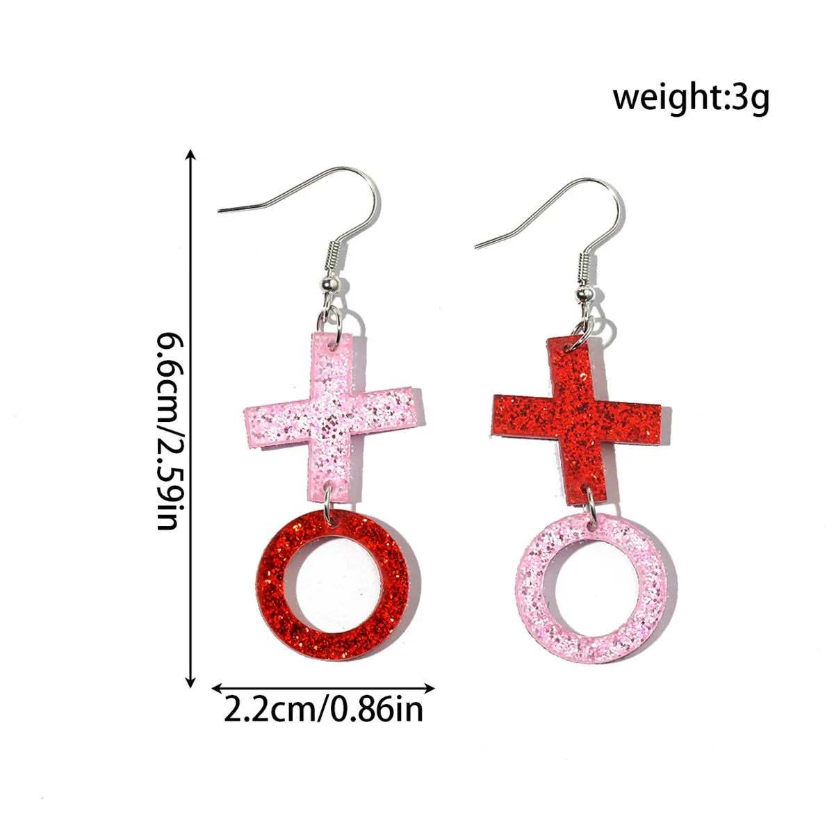 Wholesale Explosions Valentine's Day Series Earrings Bear ECG Envelope Acrylic Valentine's Day Earrings for Women