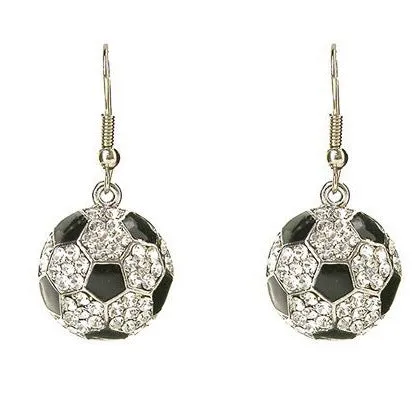 Wholesale Fashion Classic Rhinestone Baseball Basketball Football Pendant Earrings