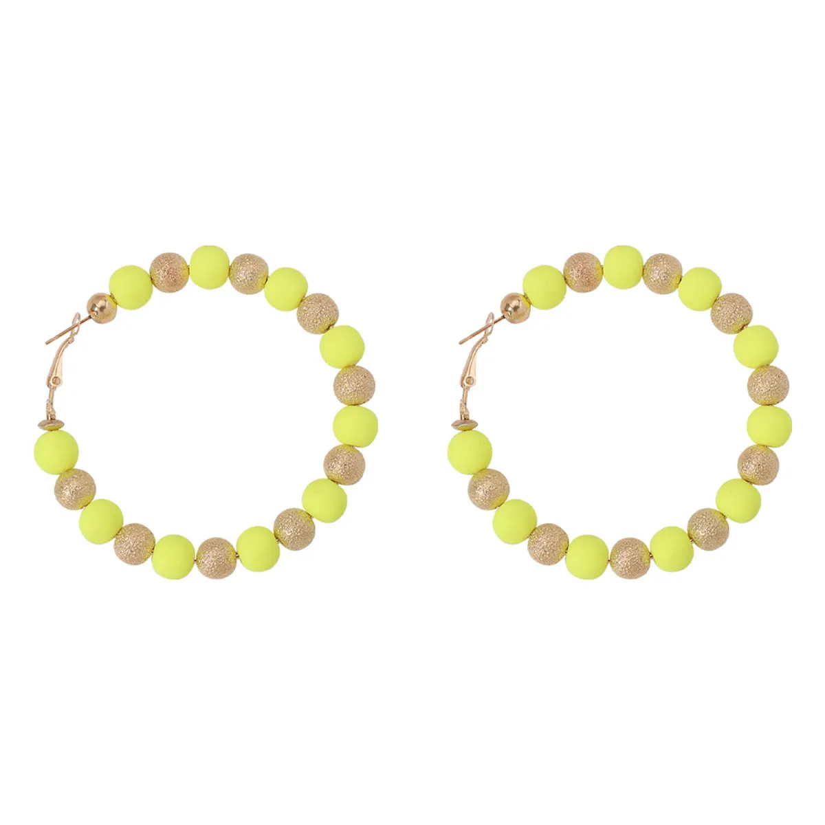 Wholesale fashion color soft ceramic beads earrings carnival summer sweet candy color CCB ear ring