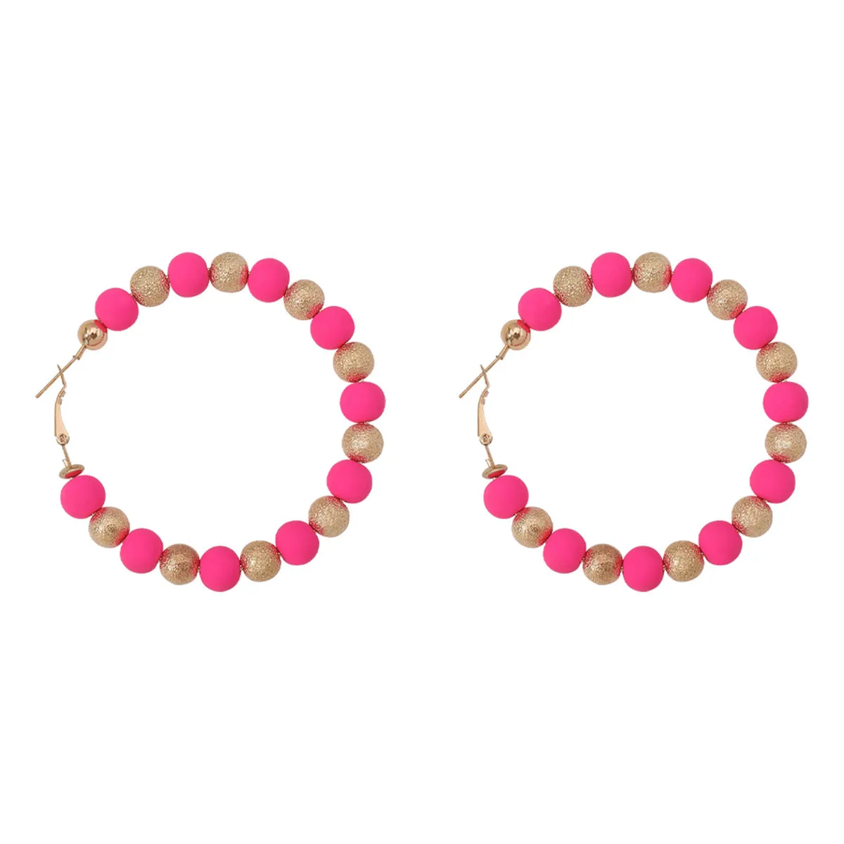 Wholesale fashion color soft ceramic beads earrings carnival summer sweet candy color CCB ear ring