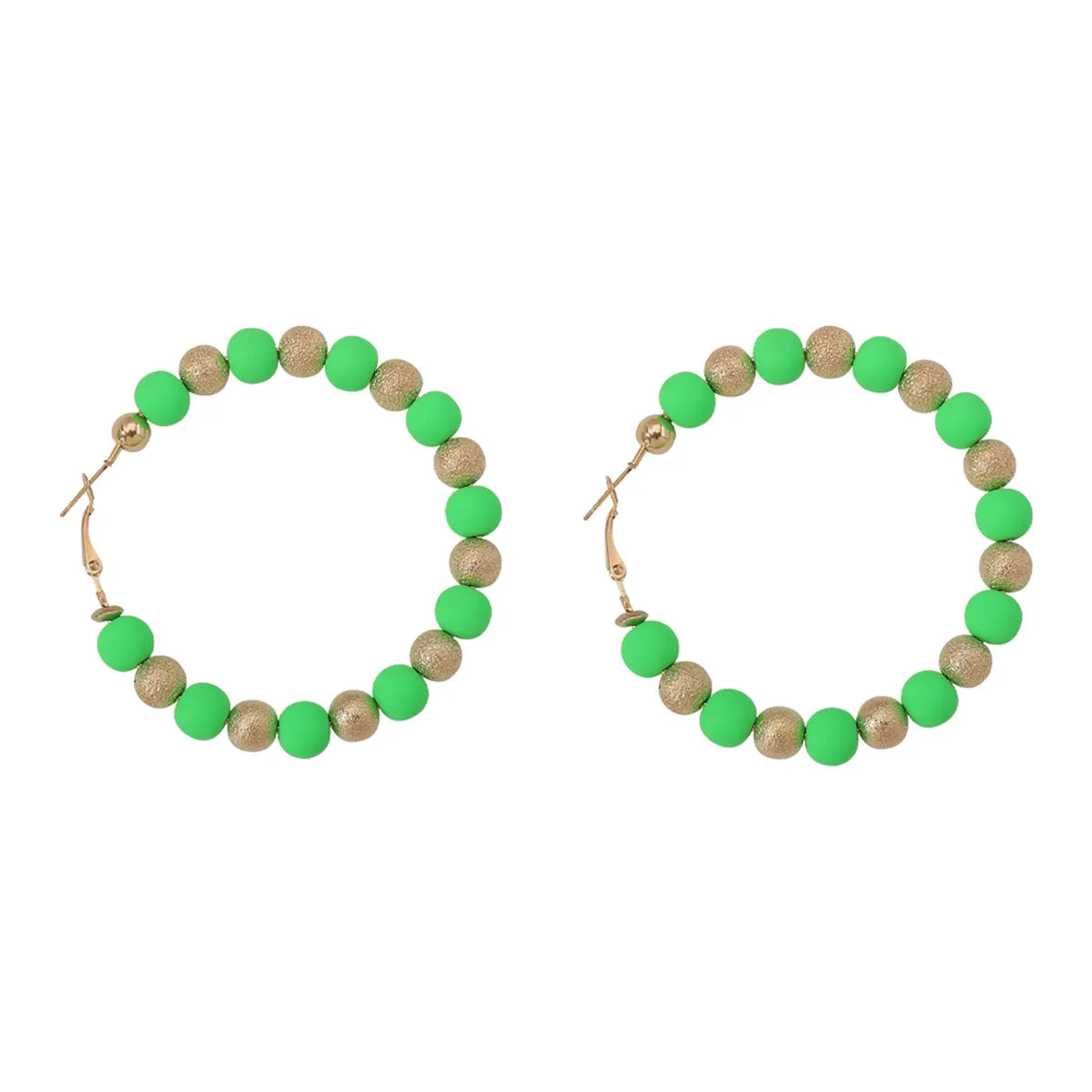 Wholesale fashion color soft ceramic beads earrings carnival summer sweet candy color CCB ear ring