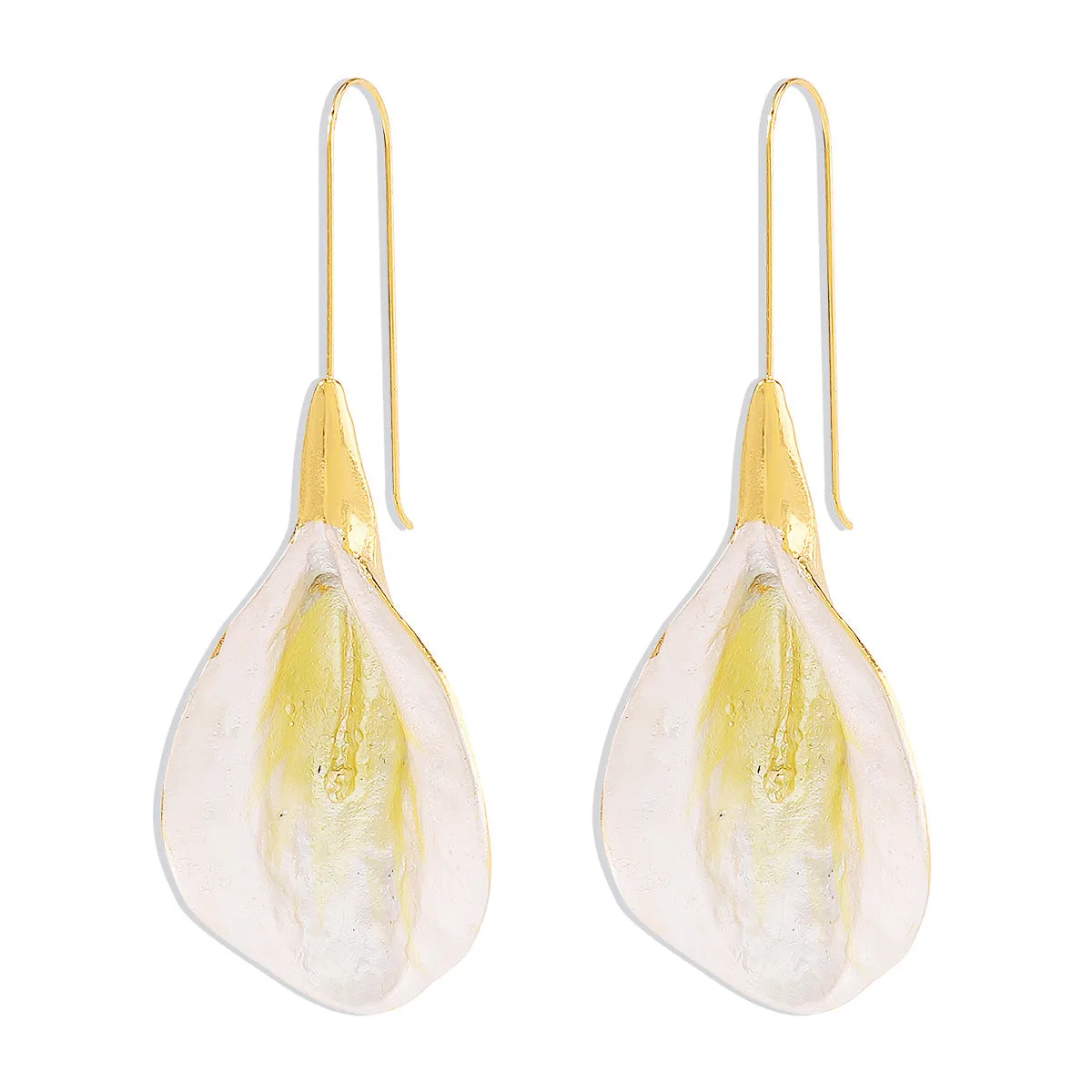 Wholesale Fashion Colorful Floral Alloy Oil Drop Long Earrings
