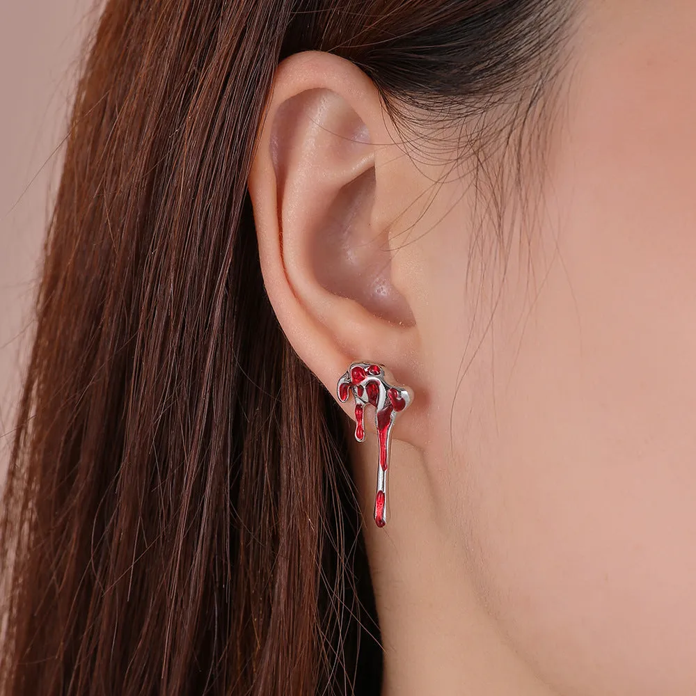 Wholesale Fashion Halloween Eclipse Blood Drop Earrings
