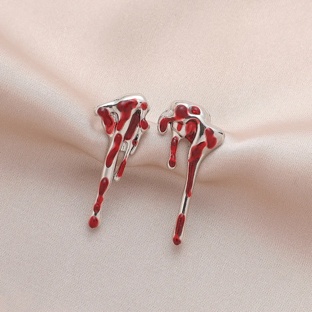 Wholesale Fashion Halloween Eclipse Blood Drop Earrings