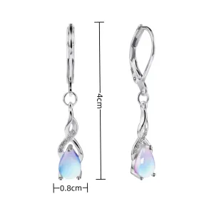 Wholesale Fashion Moonstone Teardrop Earrings Long Tassel