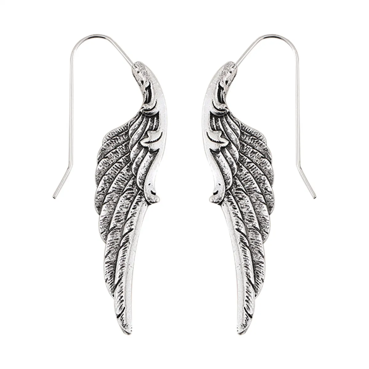 Wholesale Fashion Personality Angel Wings Metal Exaggerated Temperament Texture Design Earrings