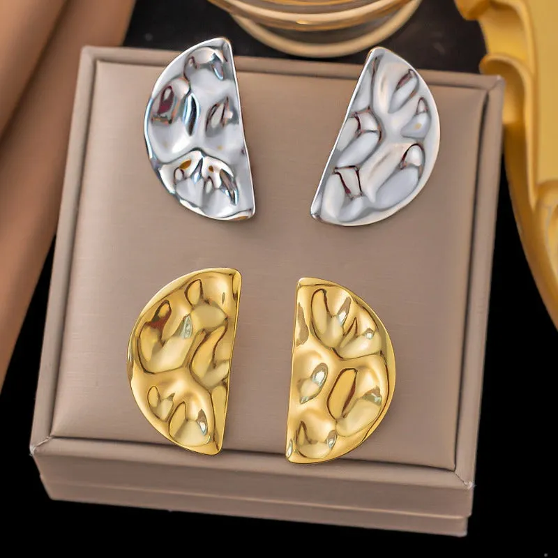 Wholesale Fashion Personality Exaggerated Design Retro Simple Stainless Steel Earrings