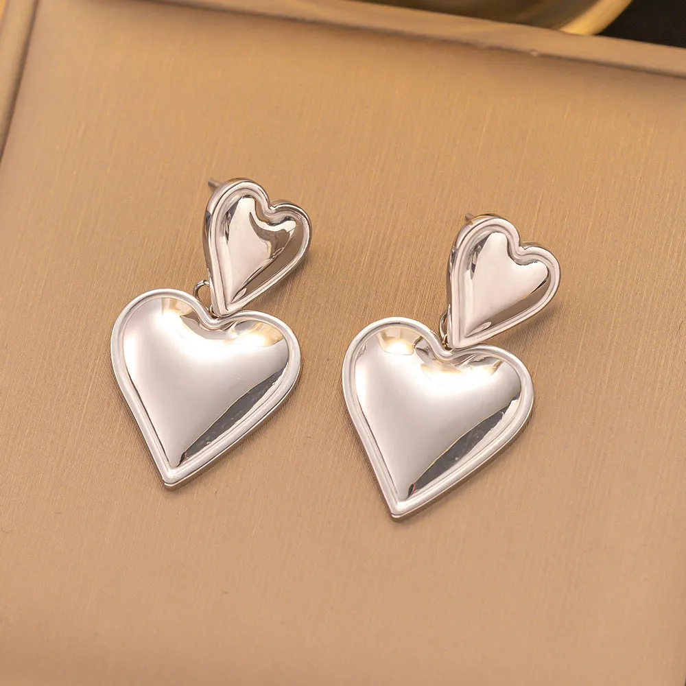 Wholesale Fashion Personality Exaggerated Design Retro Simple Stainless Steel Earrings