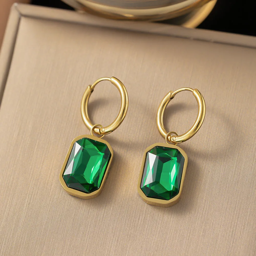 Wholesale Fashion Personality Exaggerated Design Retro Simple Stainless Steel Earrings