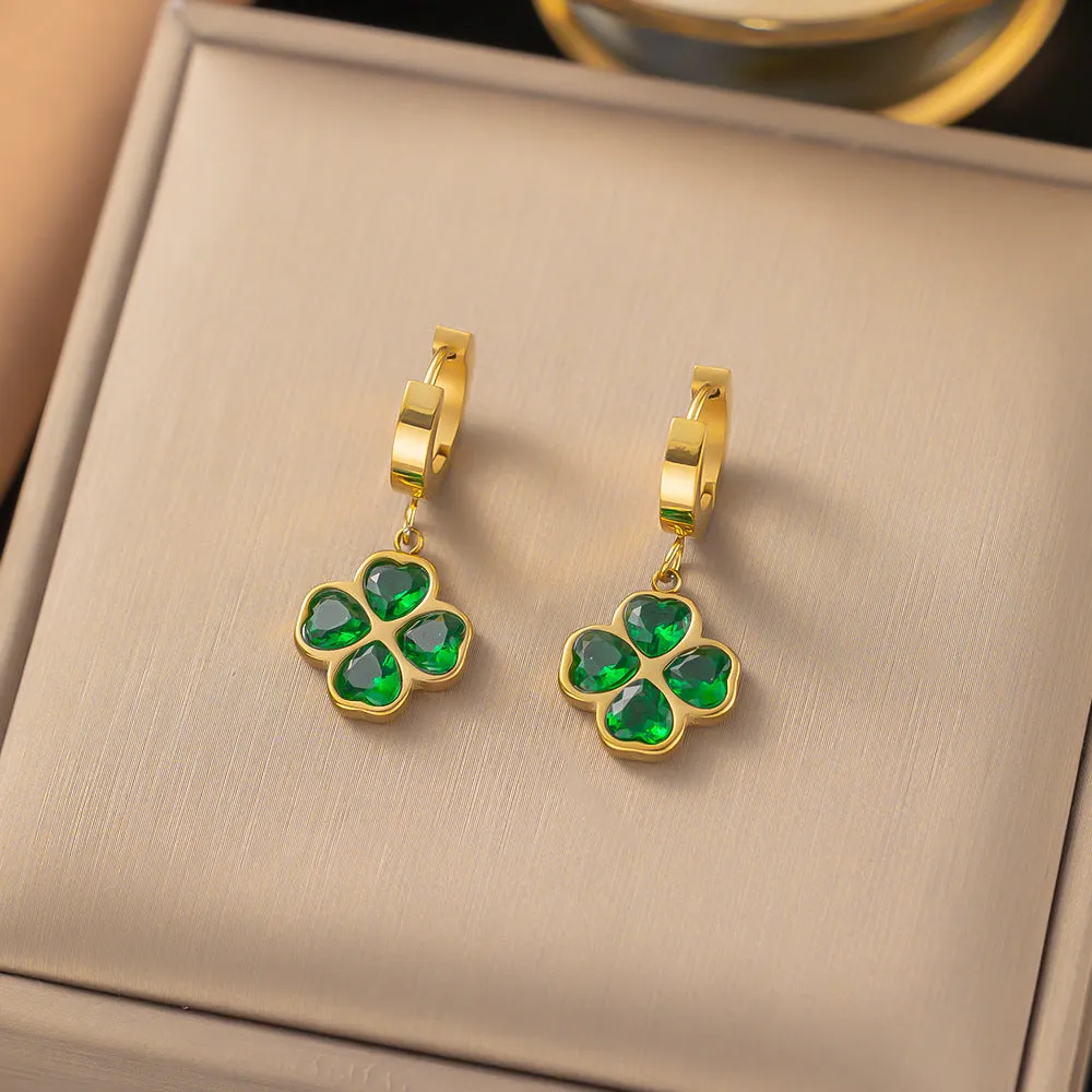 Wholesale Fashion Personality Exaggerated Design Retro Simple Stainless Steel Earrings