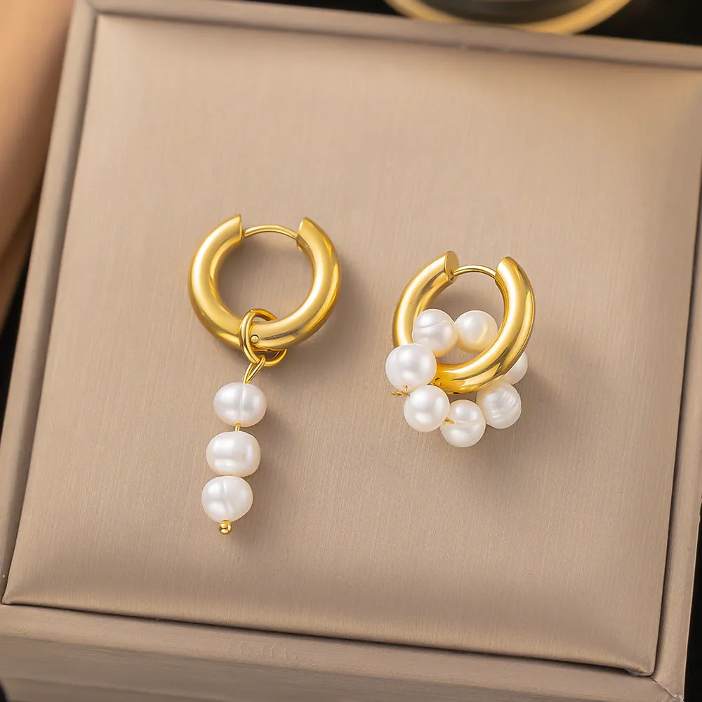 Wholesale Fashion Personality Exaggerated Design Retro Simple Stainless Steel Earrings