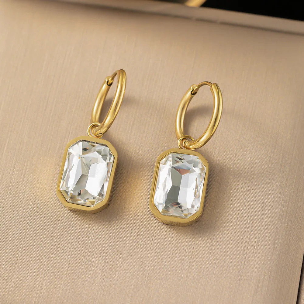 Wholesale Fashion Personality Exaggerated Design Retro Simple Stainless Steel Earrings