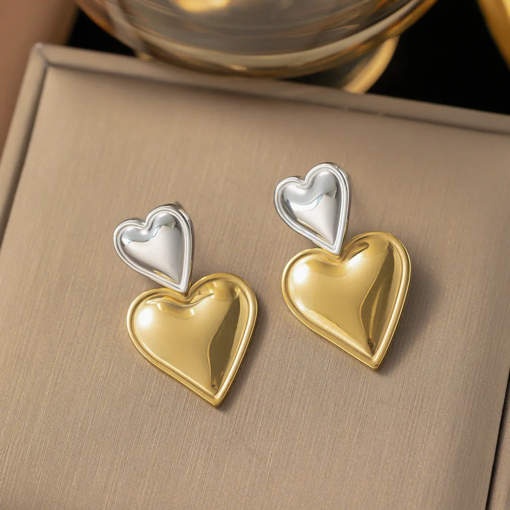 Wholesale Fashion Personality Exaggerated Design Retro Simple Stainless Steel Earrings