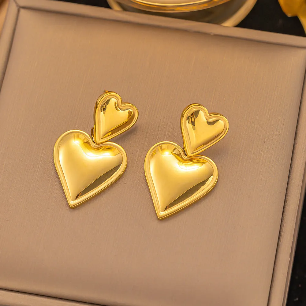 Wholesale Fashion Personality Exaggerated Design Retro Simple Stainless Steel Earrings