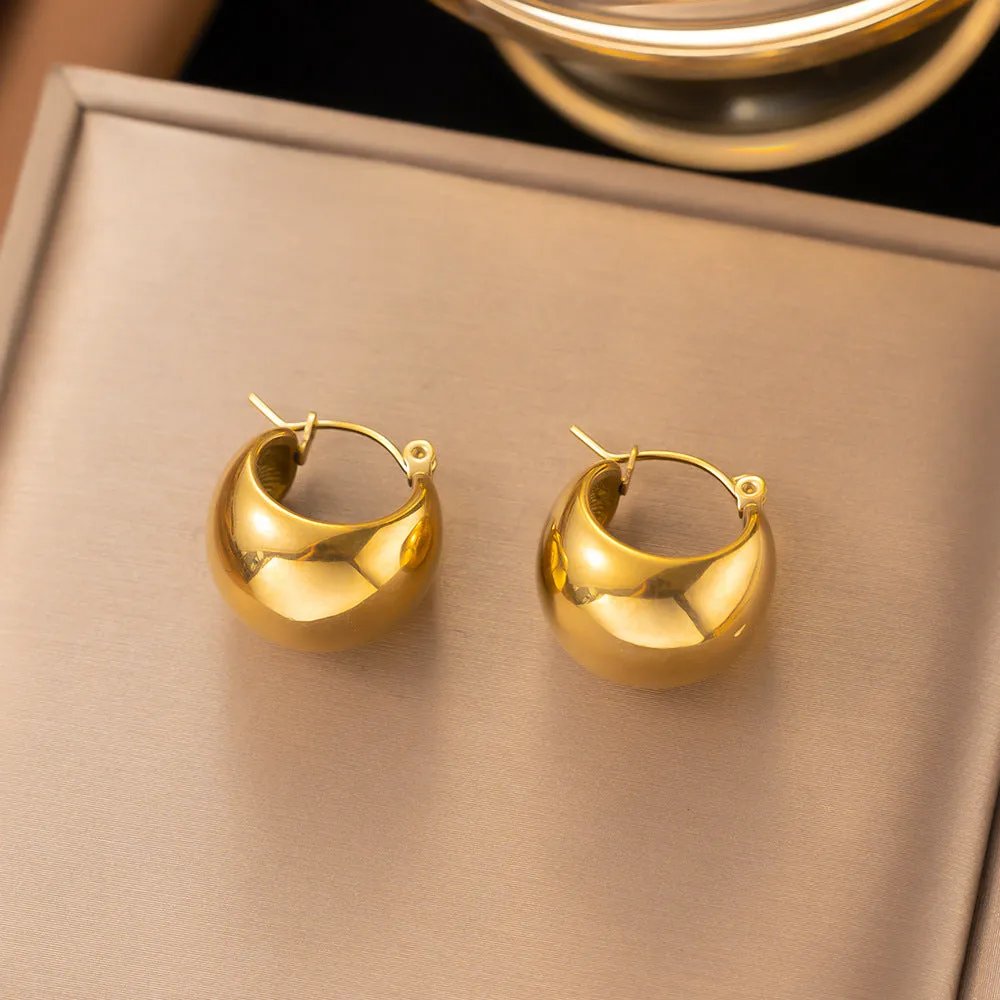 Wholesale Fashion Personality Exaggerated Design Retro Simple Stainless Steel Earrings