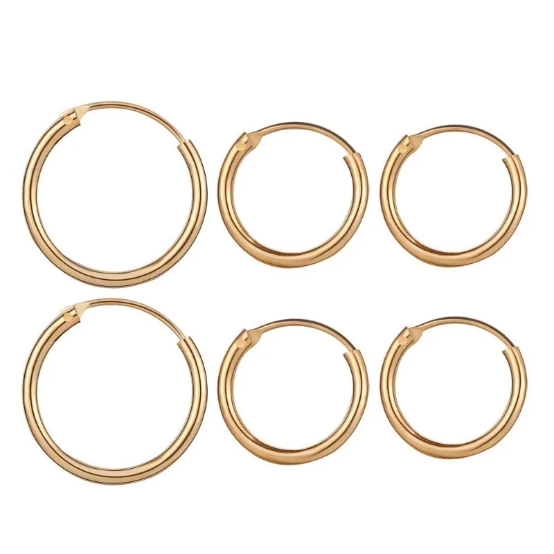 Wholesale Fashion Simple Round Circle Metal Creative Personality Hip Hop Earrings