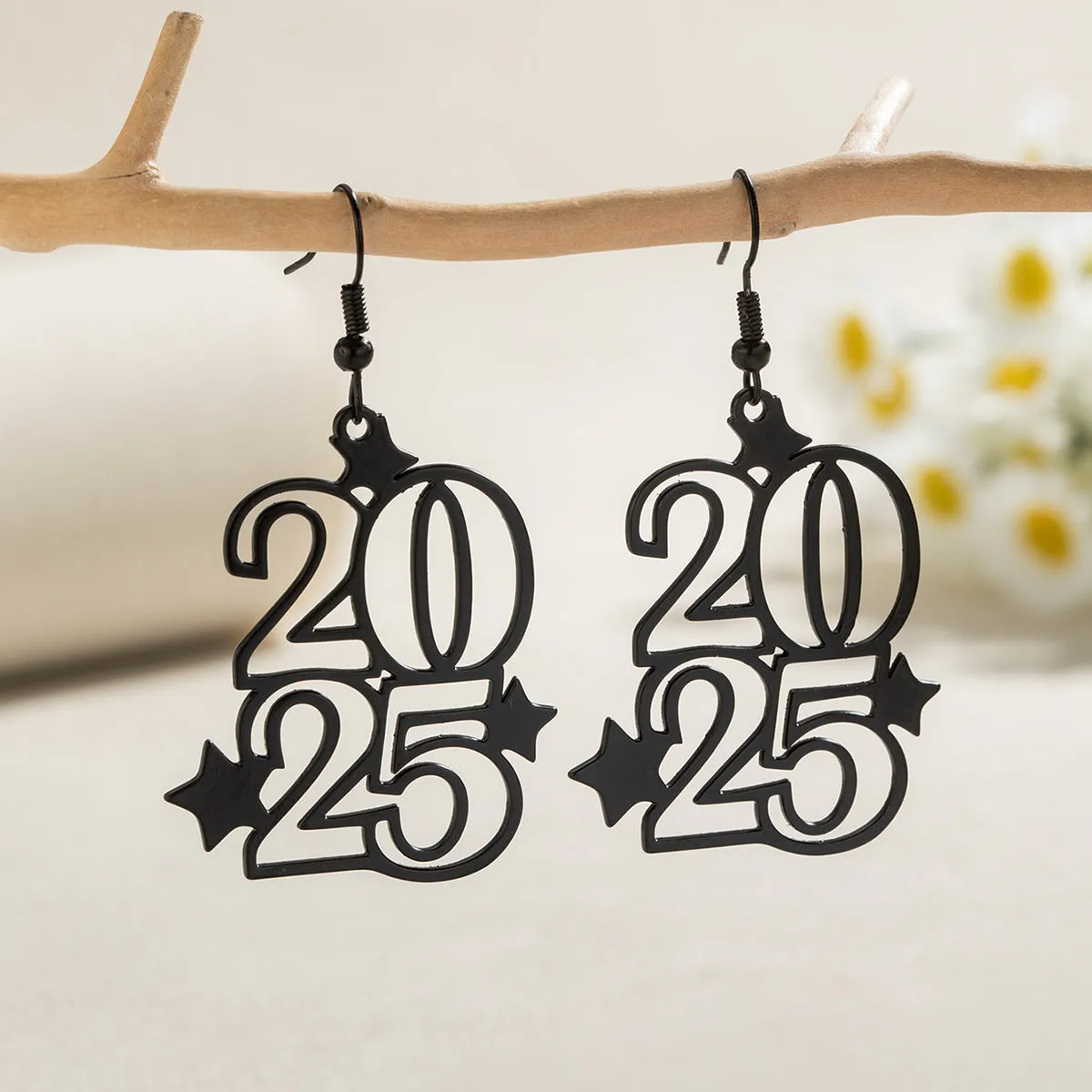 Wholesale Fashion Style Hollow Star Personalized Alloy Earrings