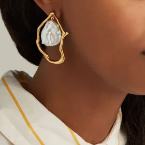 Wholesale Fashion Style Niche Irregular Pearl Earrings