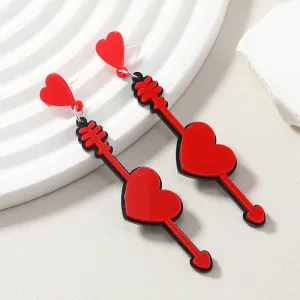 Wholesale fashion Valentine's Day earrings acrylic heart letters love confession lovers earrings tide