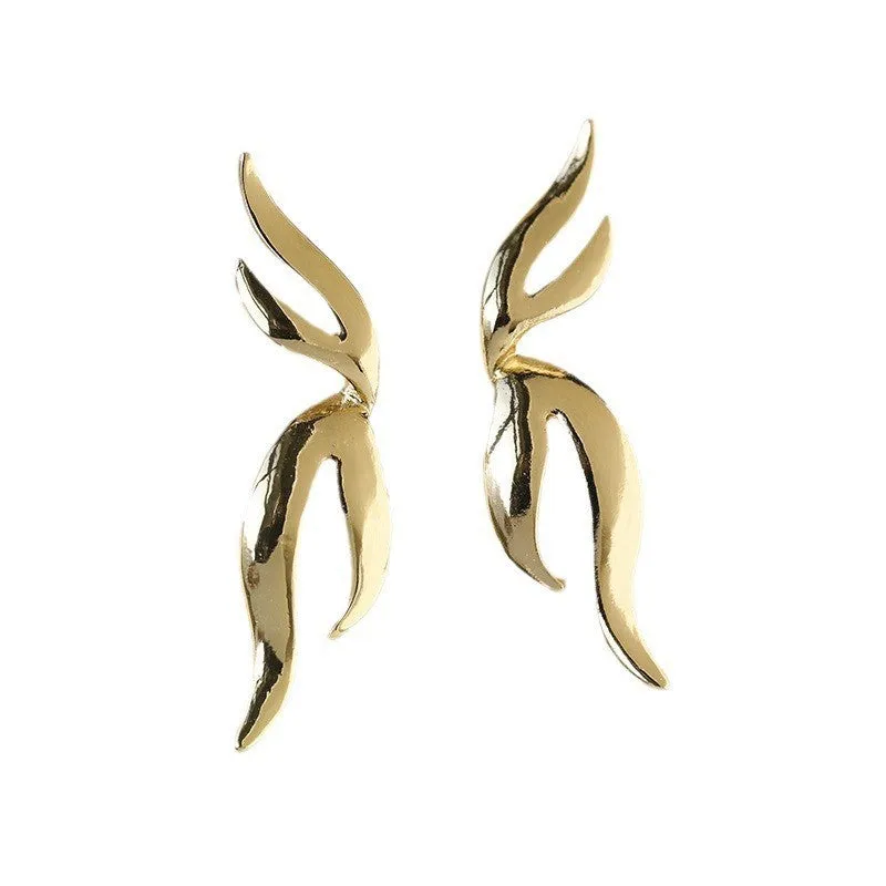Wholesale fashionable all-match exaggerated personality alloy irregular graphic earrings earrings Valentine's Day gift for women