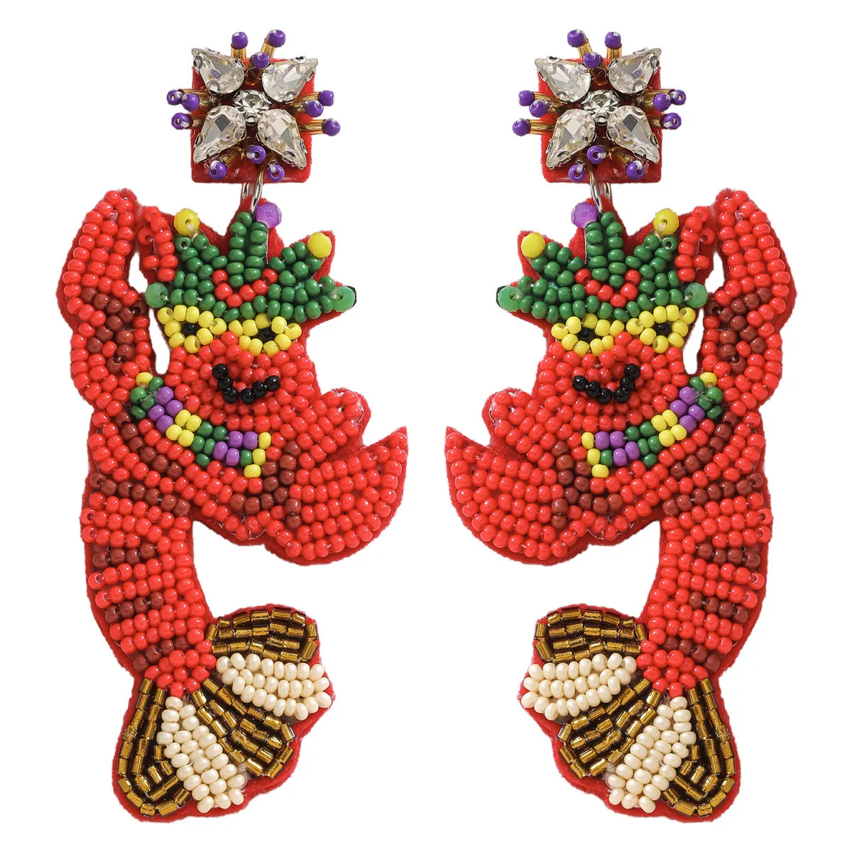 Wholesale Festive Handmade Rice Bead Earrings