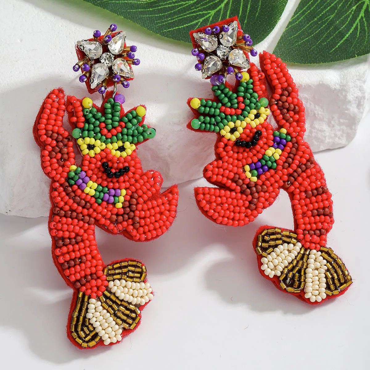 Wholesale Festive Handmade Rice Bead Earrings