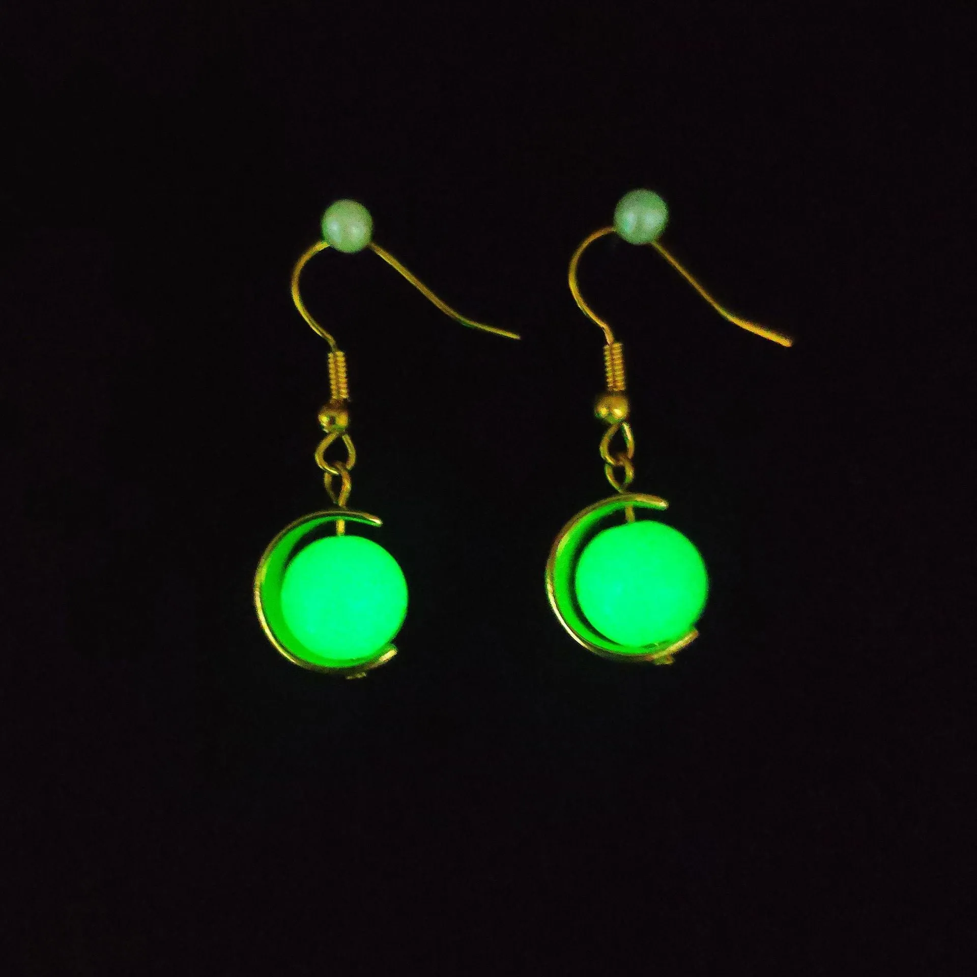 Wholesale Fish Hook Fashion Creative Glowing Starry Sky Stars and Moon Temperament Luminous Earrings