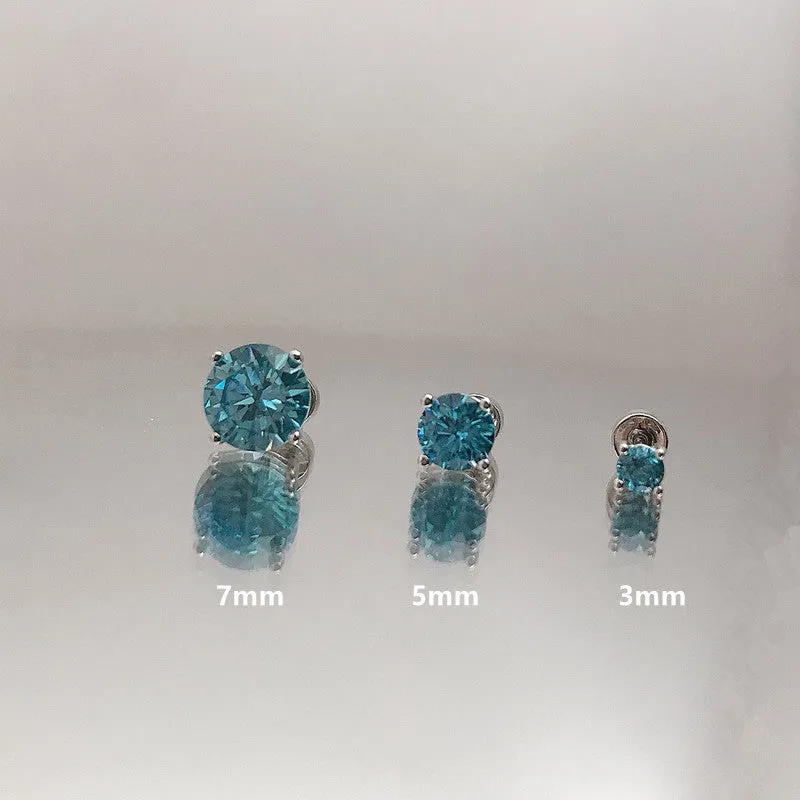 Wholesale Flash Series Huazi claw-set zircon ear bone stud earrings