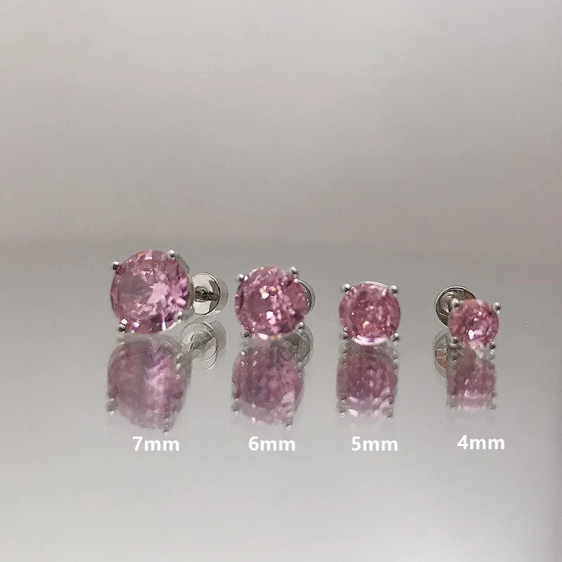 Wholesale Flash Series Huazi claw-set zircon ear bone stud earrings