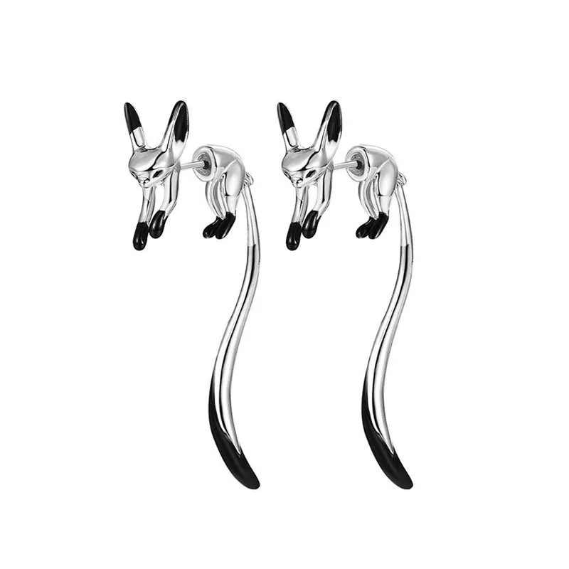 Wholesale French creative temperament long-tailed fox earrings