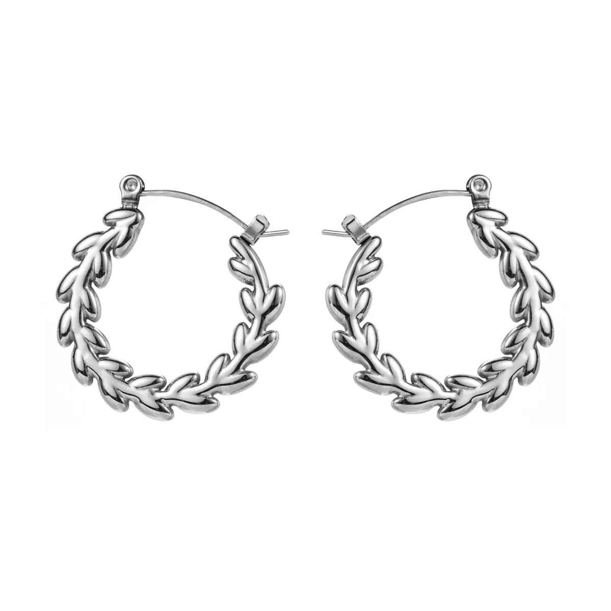 Wholesale French Stainless Steel Vintage Wheat Ear Simple Earrings