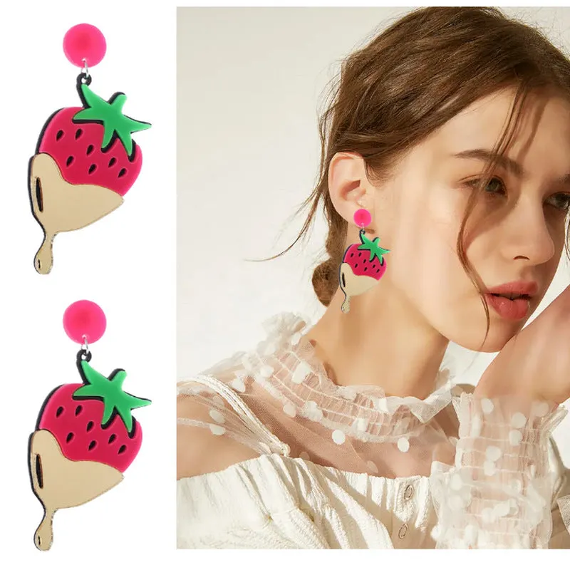Wholesale Fruit and Vegetable Series Acrylic Earrings