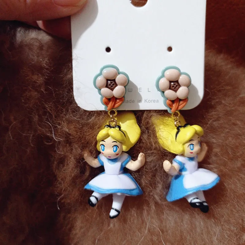 Wholesale Fugitive Princess Earrings Alternative Funny Christmas Nightmare Cartoon 925 Silver Earrings
