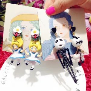 Wholesale Fugitive Princess Earrings Alternative Funny Christmas Nightmare Cartoon 925 Silver Earrings