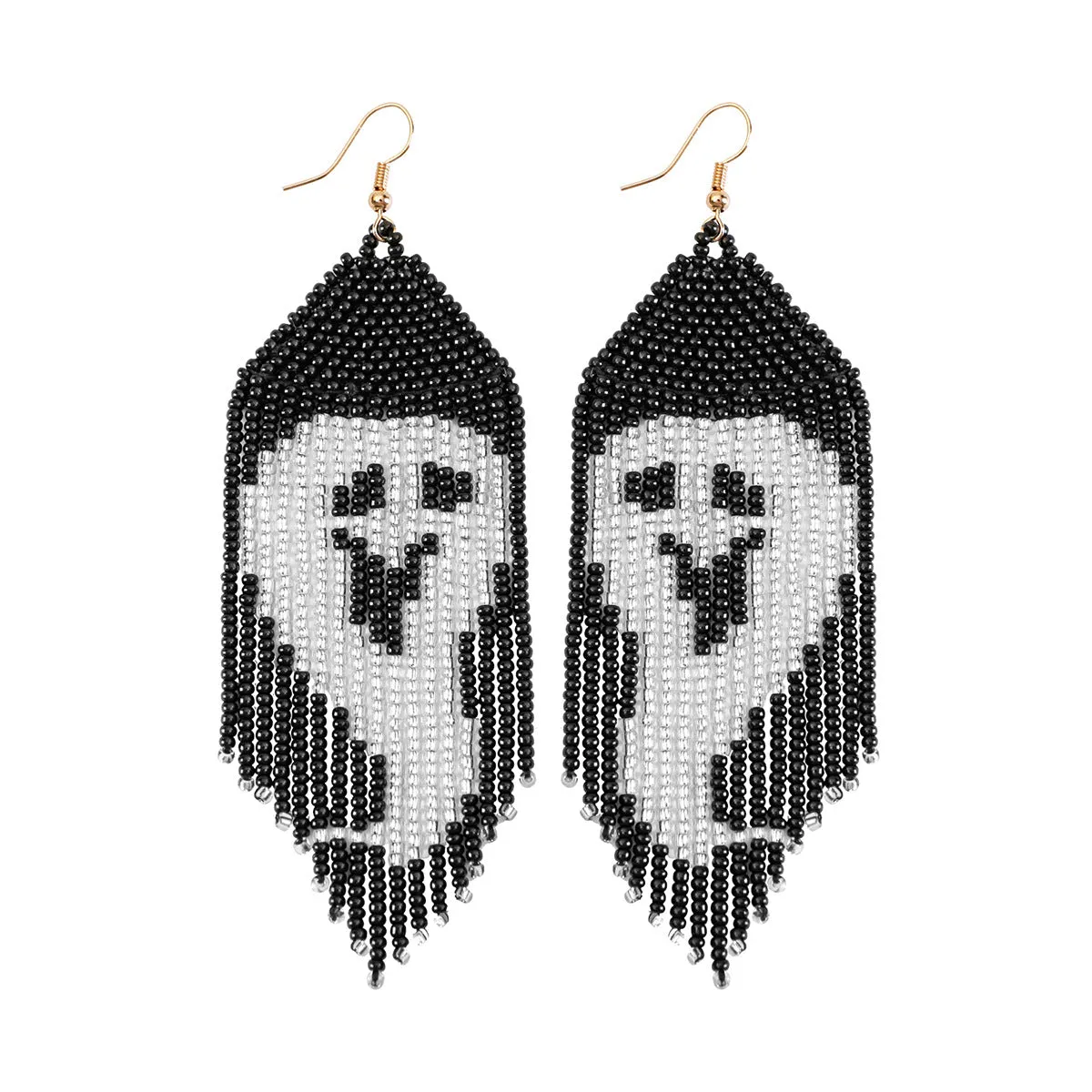 Wholesale Funny Cartoon Halloween Party Dark Pumpkin Ghost Letter Skull Earrings
