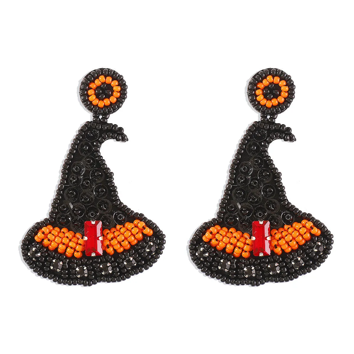 Wholesale Funny Cartoon Halloween Party Dark Pumpkin Ghost Letter Skull Earrings
