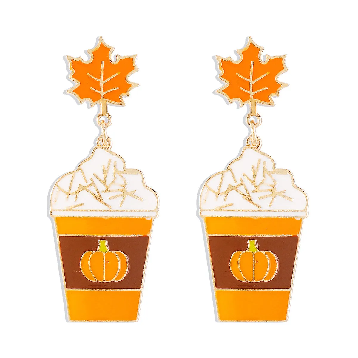 Wholesale Funny Cartoon Halloween Party Dark Pumpkin Ghost Letter Skull Earrings