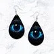 Wholesale Funny Red-haired Clown Horror Series Water Drop Leather Earrings
