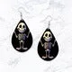 Wholesale Funny Red-haired Clown Horror Series Water Drop Leather Earrings