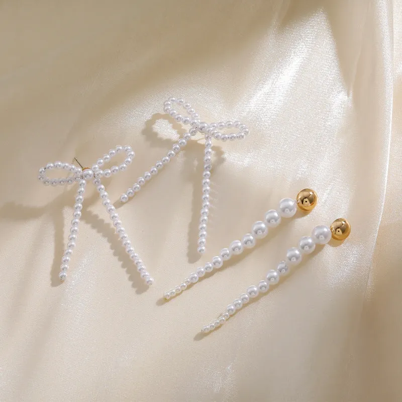 Wholesale Glass Pearl Copper Ear Studs