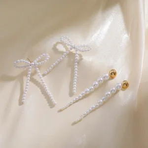 Wholesale Glass Pearl Copper Ear Studs