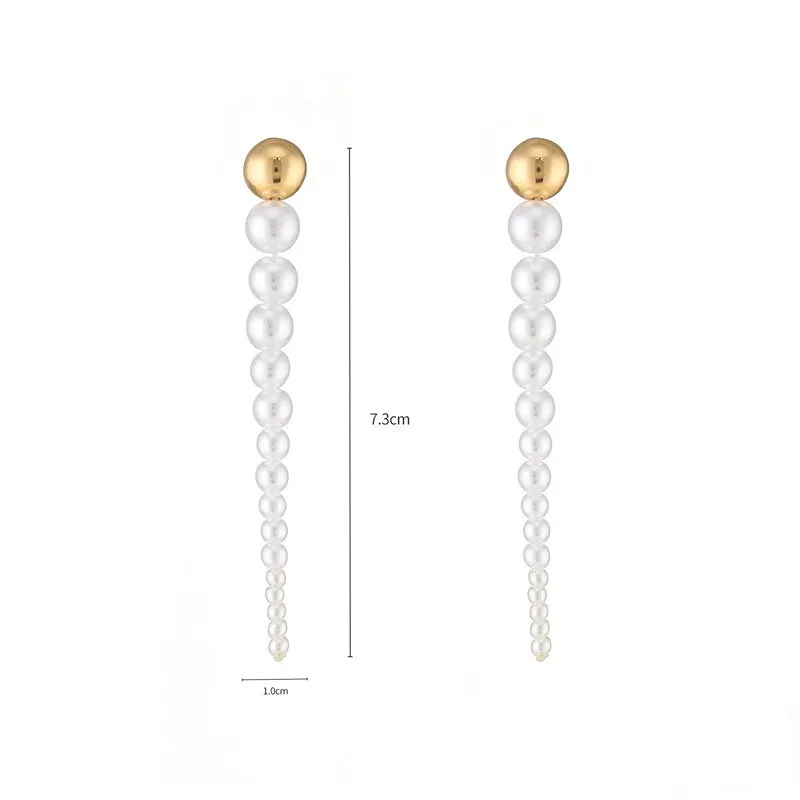 Wholesale Glass Pearl Copper Ear Studs