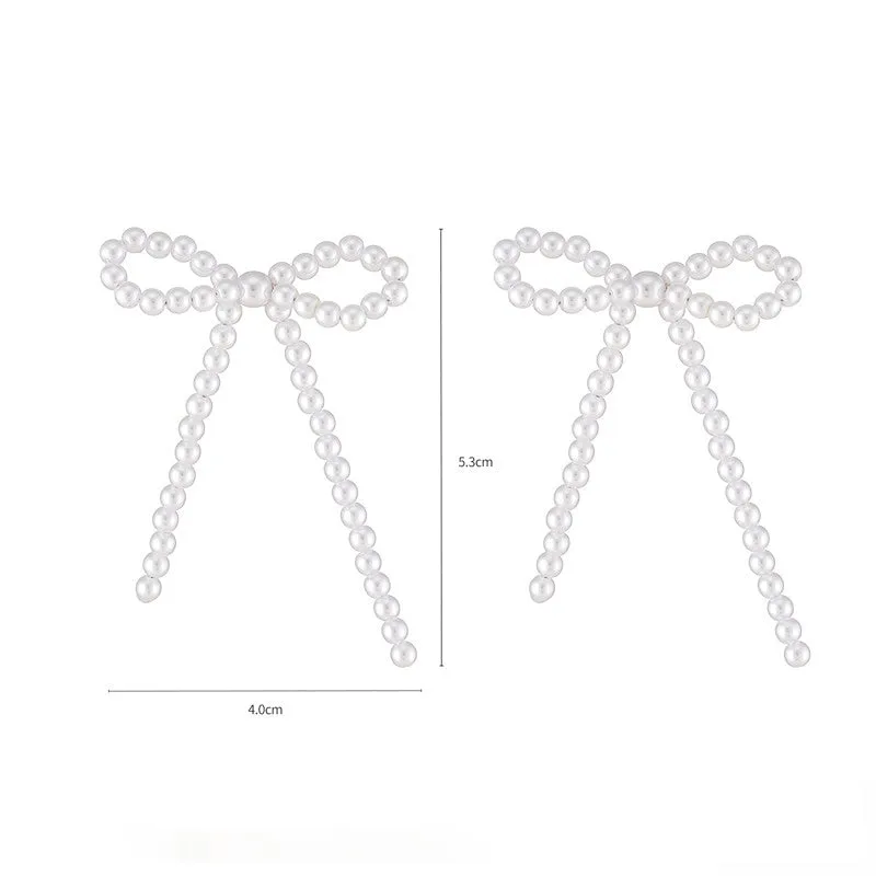 Wholesale Glass Pearl Copper Ear Studs