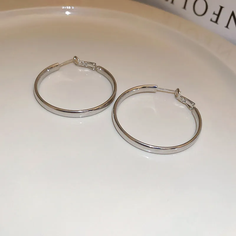 Wholesale Gold Plated Hoop Simple Earrings