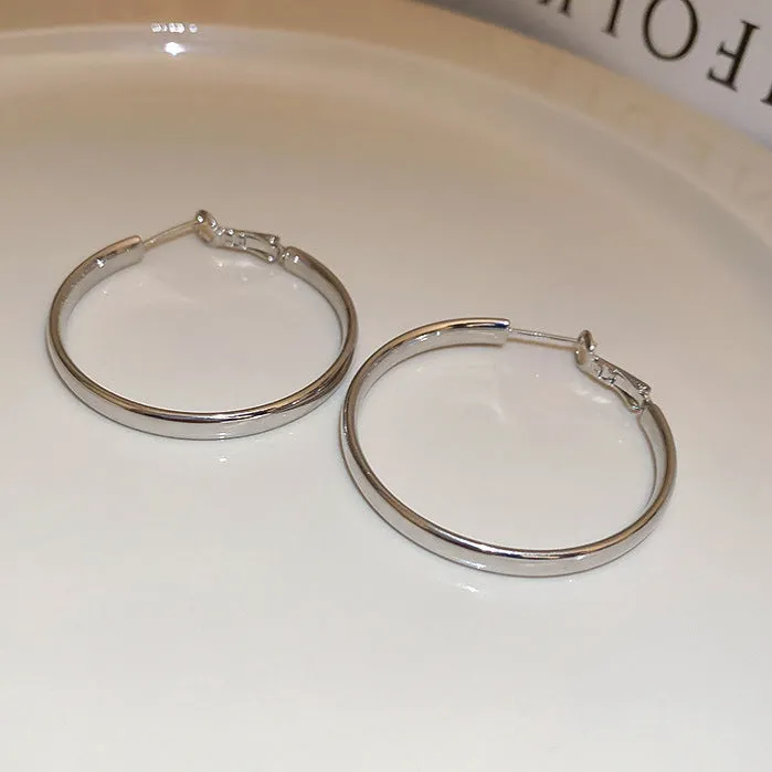Wholesale Gold Plated Hoop Simple Earrings