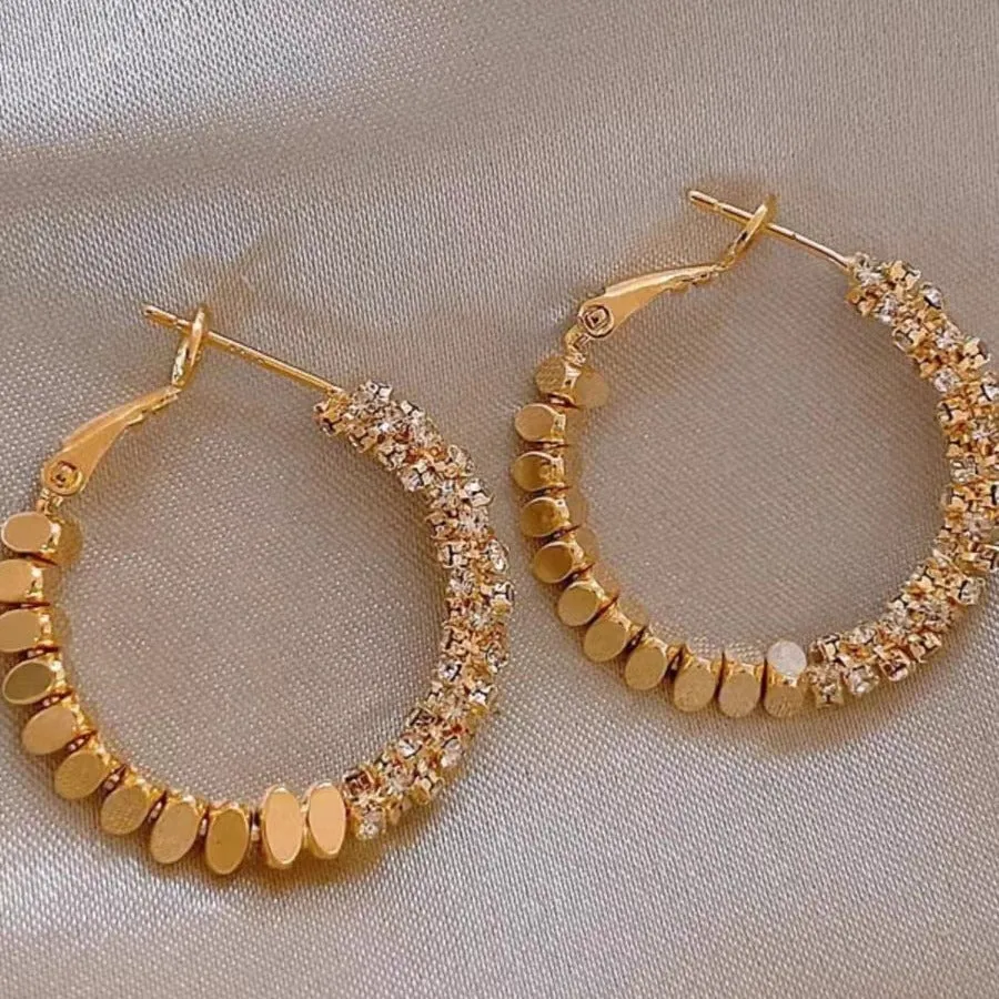 Wholesale Gold-plated plain hoop earrings