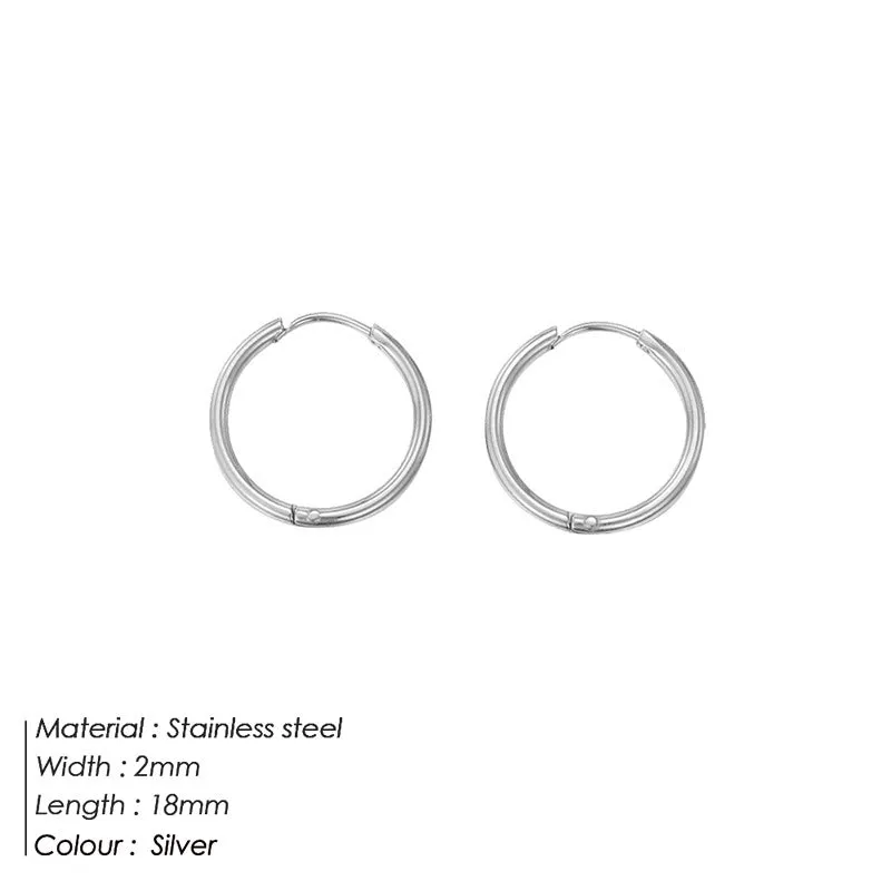 Wholesale Gold-plated stainless steel hoop earrings