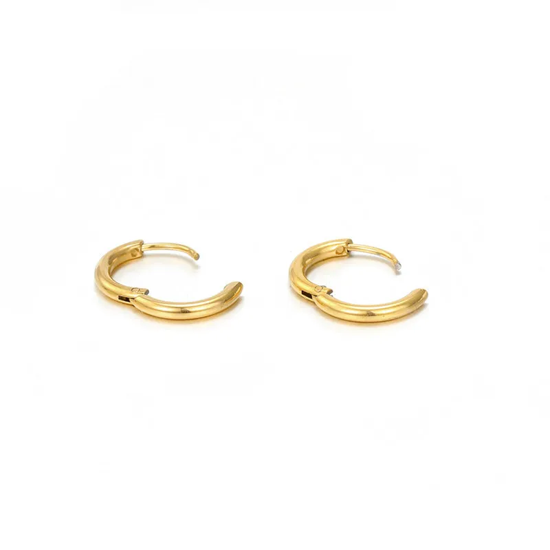 Wholesale Gold-plated stainless steel hoop earrings