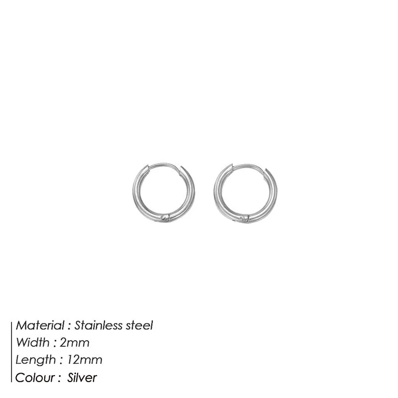 Wholesale Gold-plated stainless steel hoop earrings