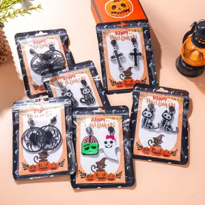 Wholesale Gothic Halloween Creative Funny Cross Pendant Earrings